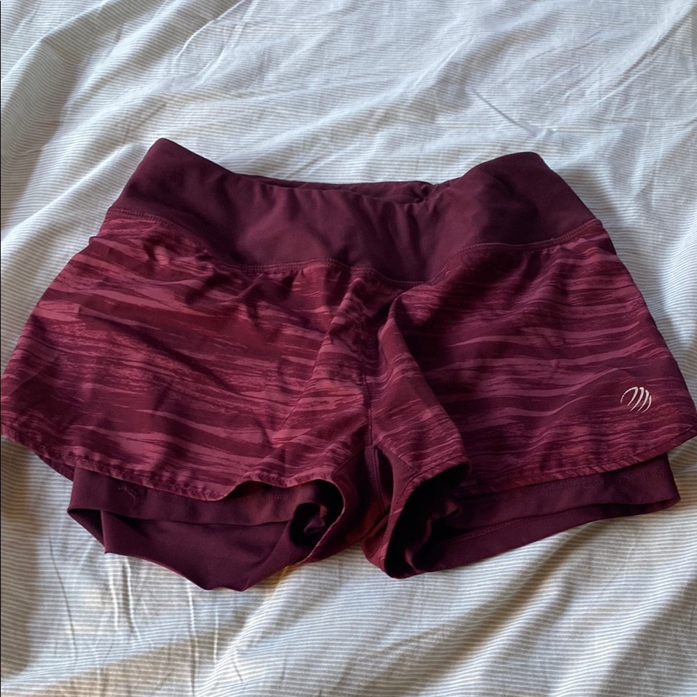 Women's Burgundy Athletic Shorts